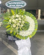 Vòng Hoa Viếng Đẹp Tân Bình Lan Thái Trắng Và Hồng Trắng