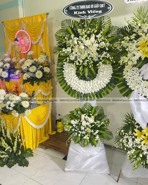 Kệ Hoa Viếng 2 Tầng Sang Trọng Và Trang Nghiêm