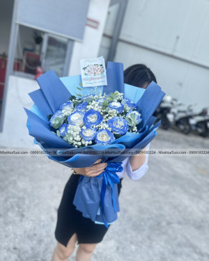 Bó Hoa xanh dương